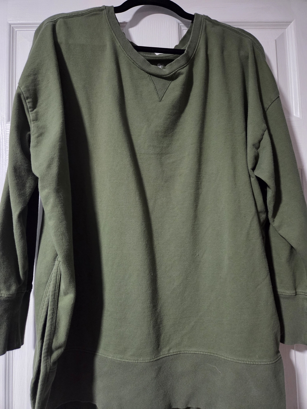 Terra & Sky Olive Green Crewneck Pullover - Picture 2 of 5